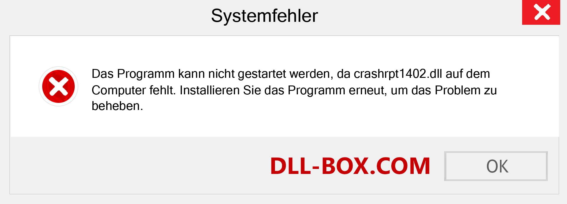 crashrpt1402.dll-Datei fehlt?. Download für Windows 7, 8, 10 - Fix crashrpt1402 dll Missing Error unter Windows, Fotos, Bildern